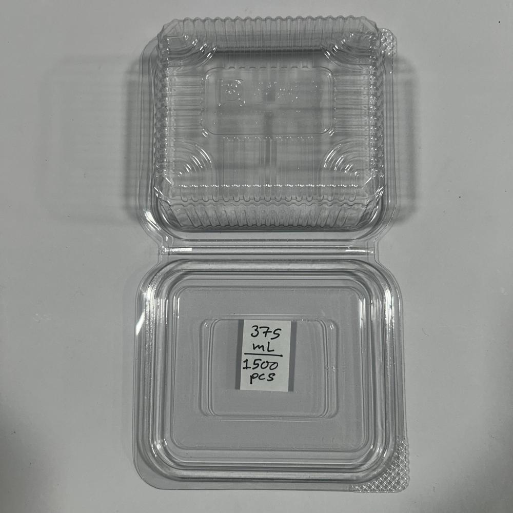 375 Ml Hinged Box - Color: Transparent