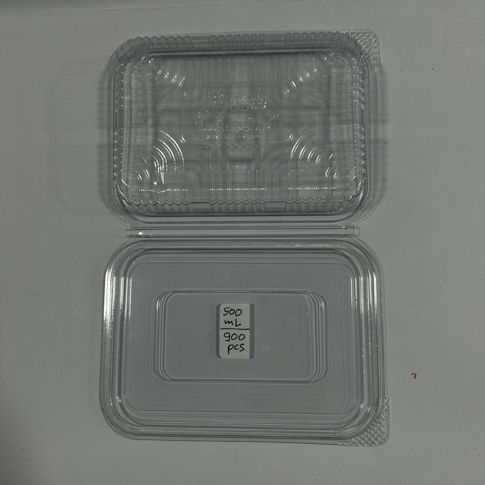 500ml Hinged Box - Color: Transparent