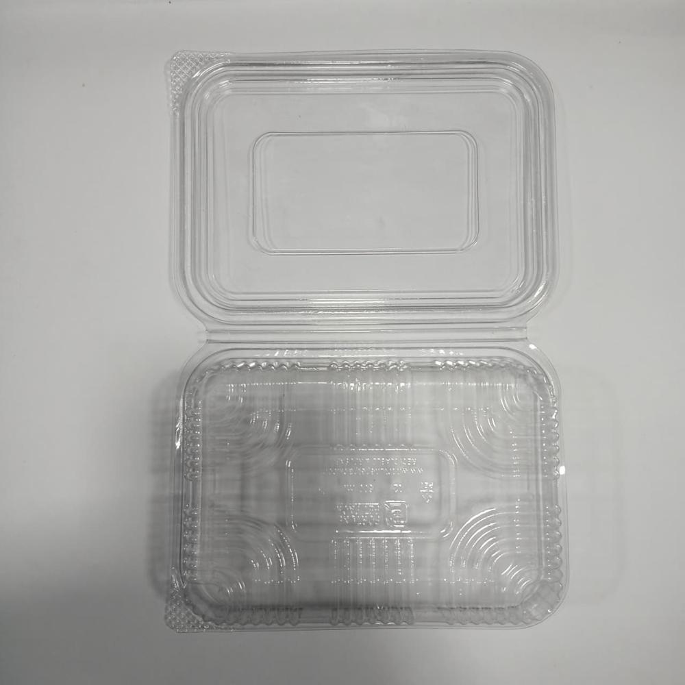 600ml Hinged Box - Color: Transparent