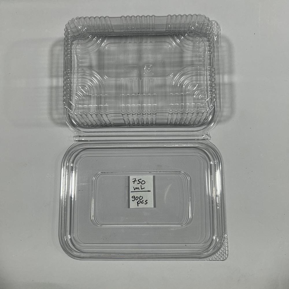 750ml Hinged Box - Color: Transparent