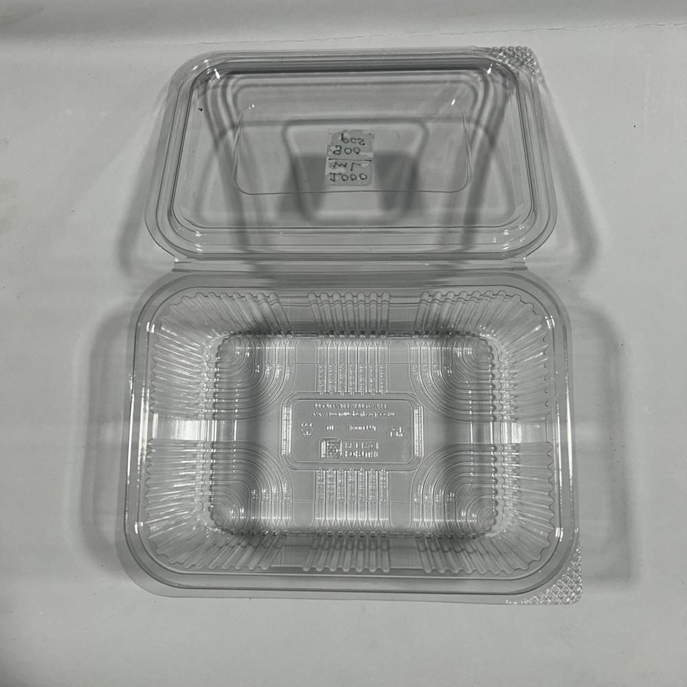 1000 Ml Hinged Box - Color: Transparent