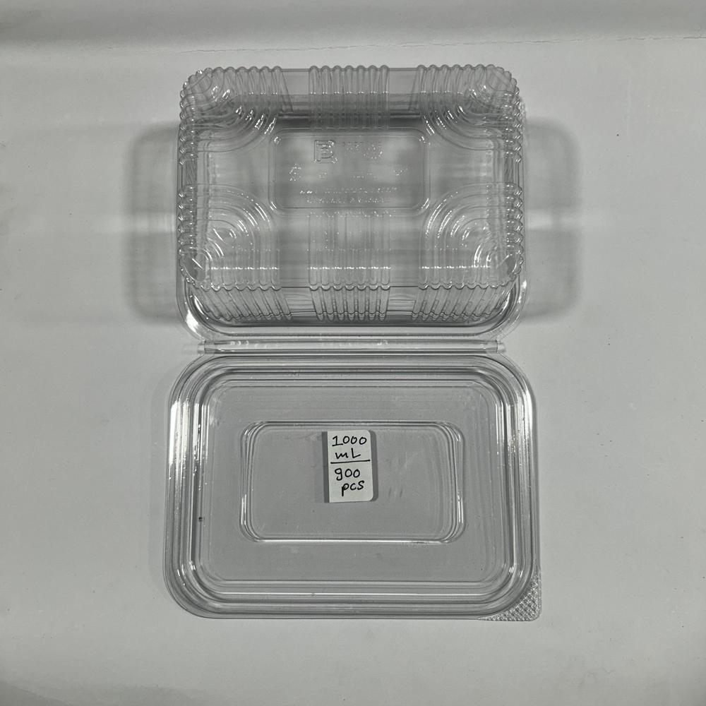 1000 Ml Hinged Box - Color: Transparent