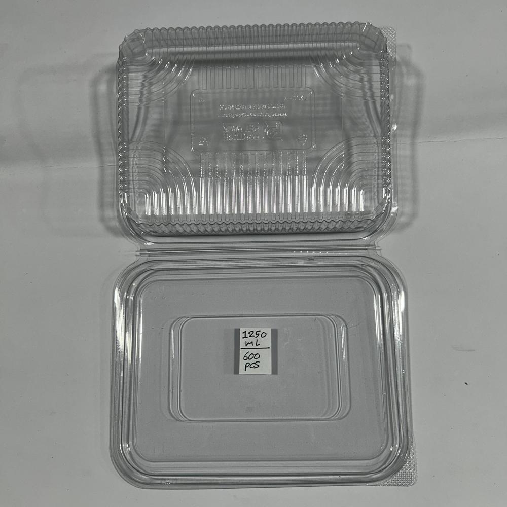 1250 Ml Hinged Box - Color: Transparent