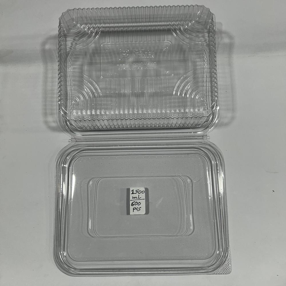1500 Ml Hinged Box - Color: Transparent