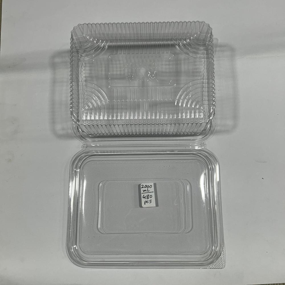 2000 Ml Hinged Box - Color: Transparent