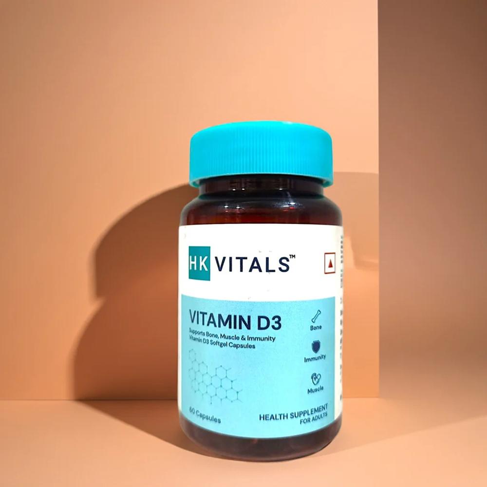 Hk Vitals Vitamin D3 60 Capsules - Best Before: 26 Months