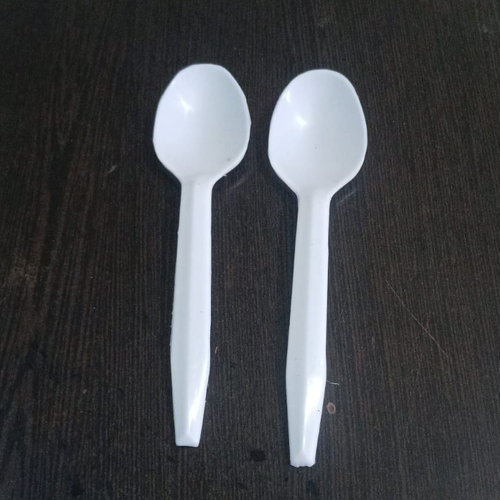 White Disposable Plastic Spoons
