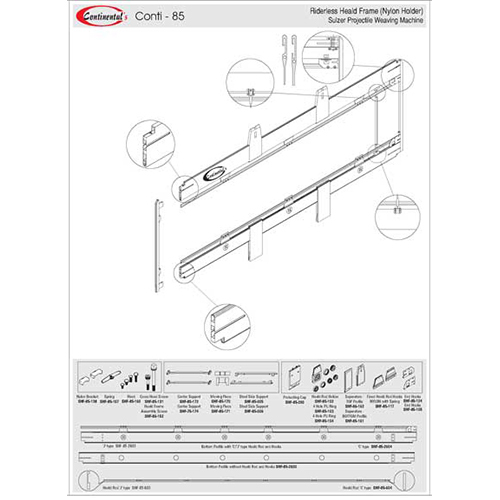 Conti 85 Nylon Riderless Heald Frame - Automation Grade: Manual