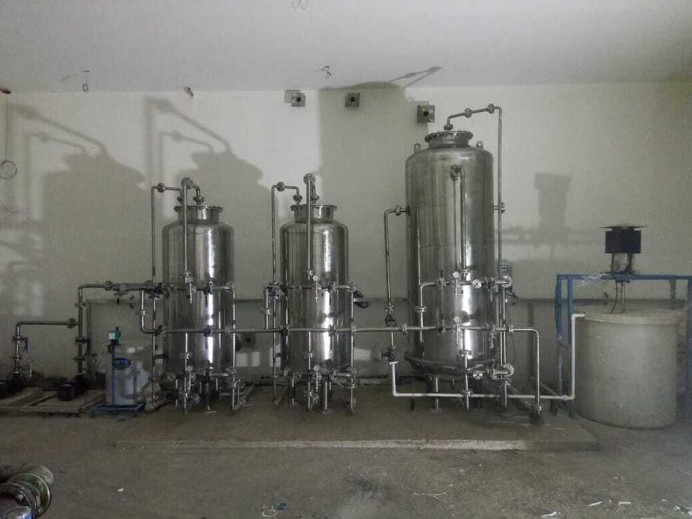 100 LPH SS Water Softener Plant