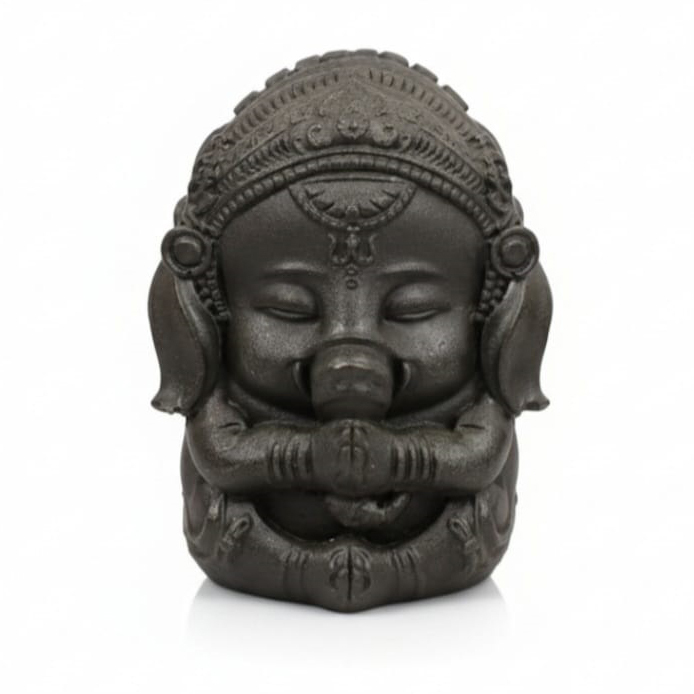 Pyrite Baby Ganesh Idol