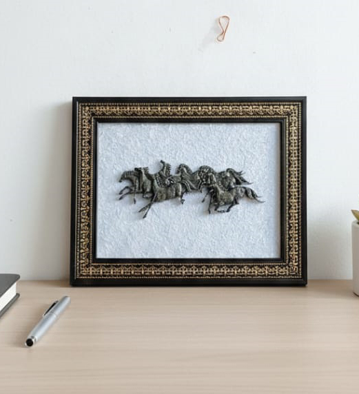 7 Horses Salanite And Pyrite Photo Frame