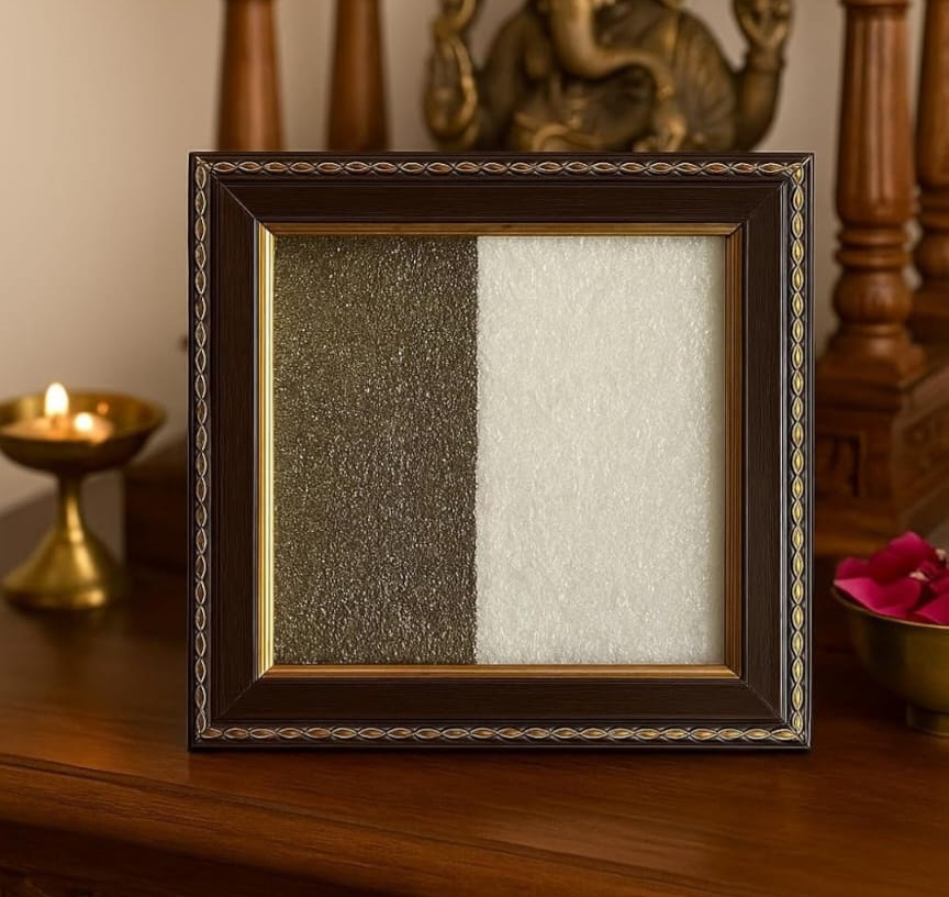 Pyrite And Selenite Photo Frame