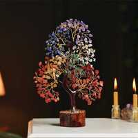 7 Chakra Crystal Gemstone Tree - Grade: Aa