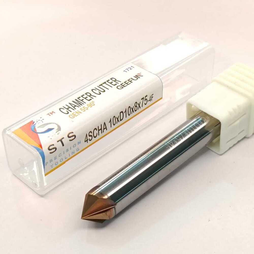4SCHA 10xD10x75 44 -55 hrc Precision Carbide Chamfer Cutter