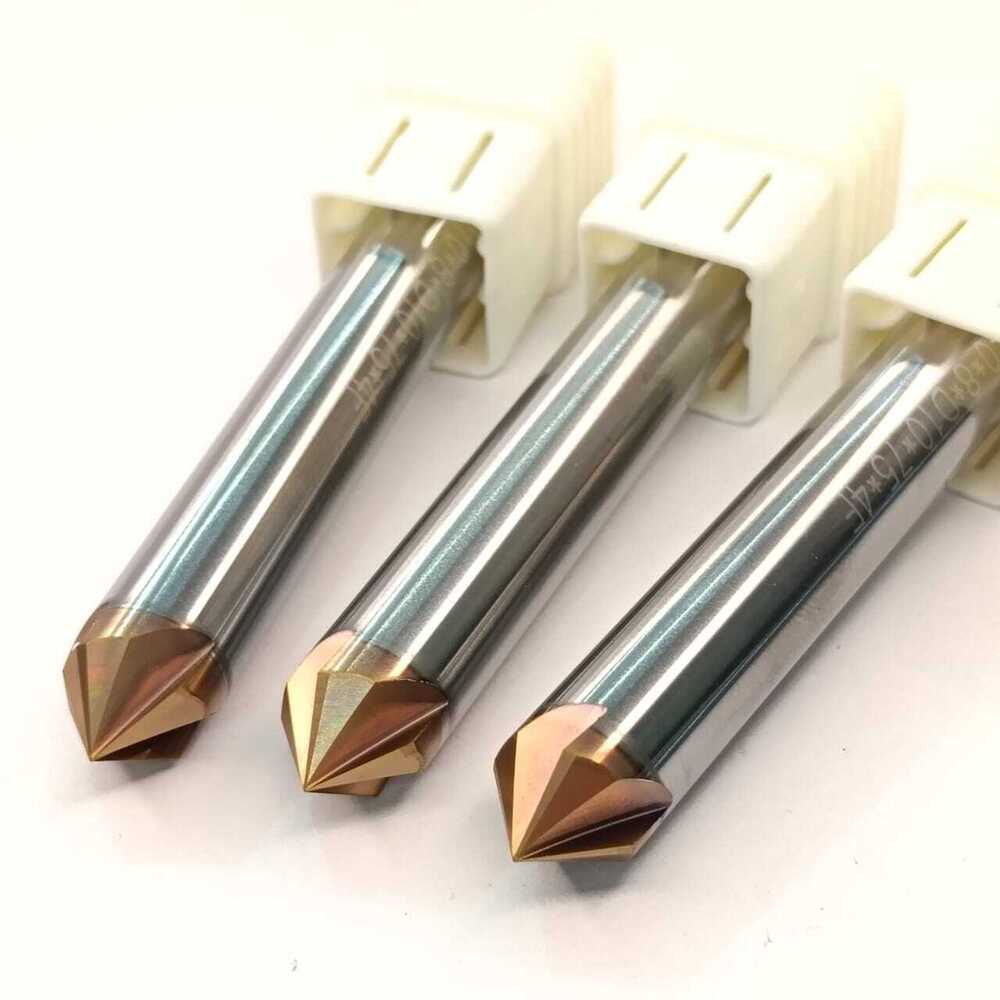 4SCHA 10xD10x75 44 -55 hrc Precision Carbide Chamfer Cutter