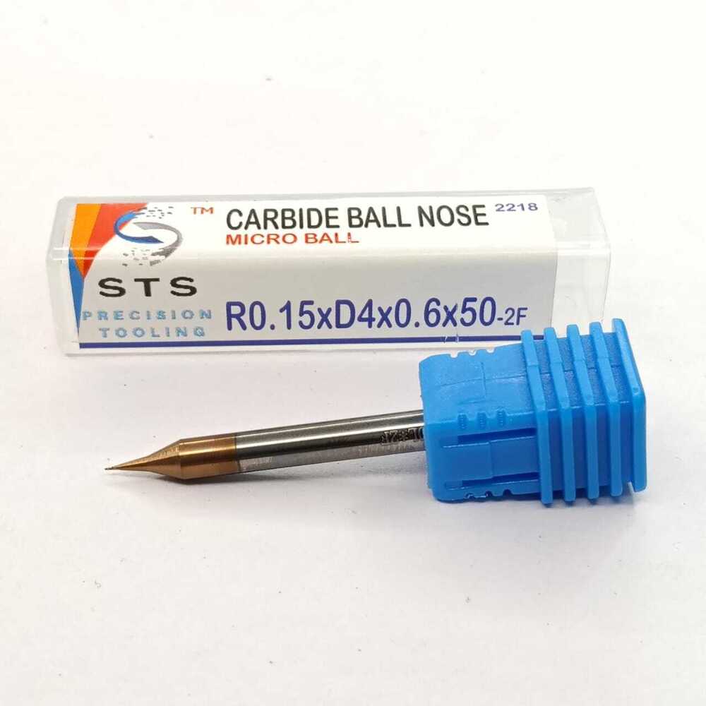 2MRB R0.15xD4x0.6A 50-2f 45 hrc Carbide Micro Ball Nose