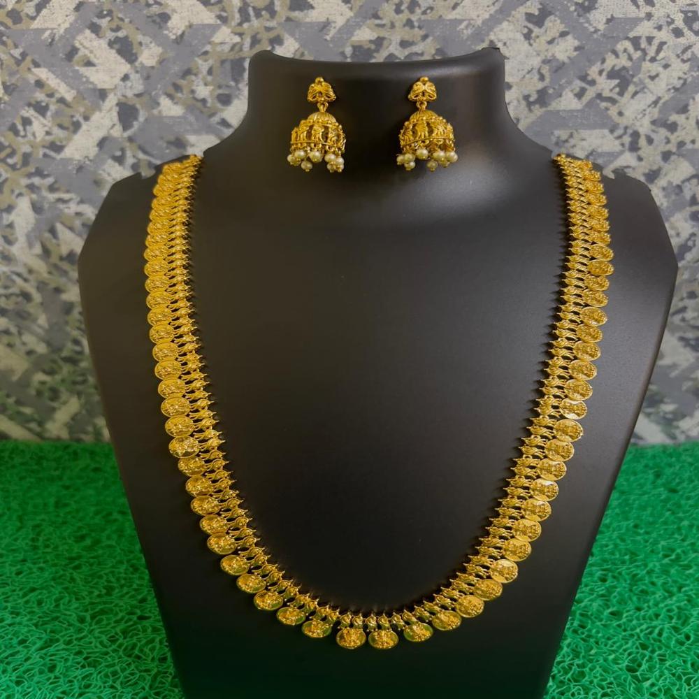 Antique Finish Coin Long Necklace Set