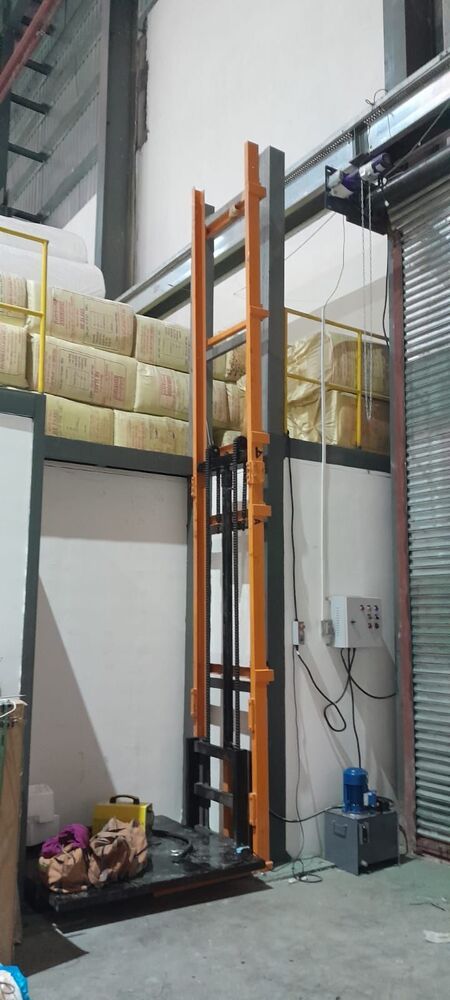 Dual Mast Goods Lift - Stainless Steel, 4-5 Ton Capacity, 30 Feet Height | Energy Efficient, Overloading Alarm, User-friendly Mechanism, 24 Months Warranty