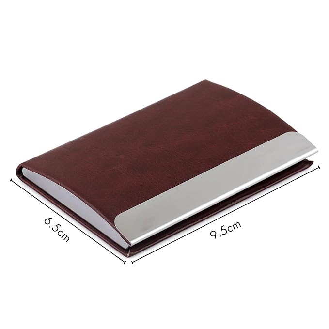 Luxury PU Leather & Metal Flip Visiting Card Holder (SS-705)