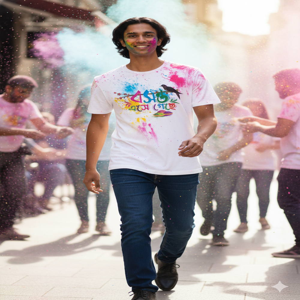 white holi t-shirt