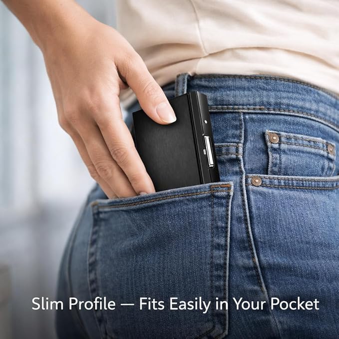 Luxury Plain Black Metal Business Card Holder (SS-708)