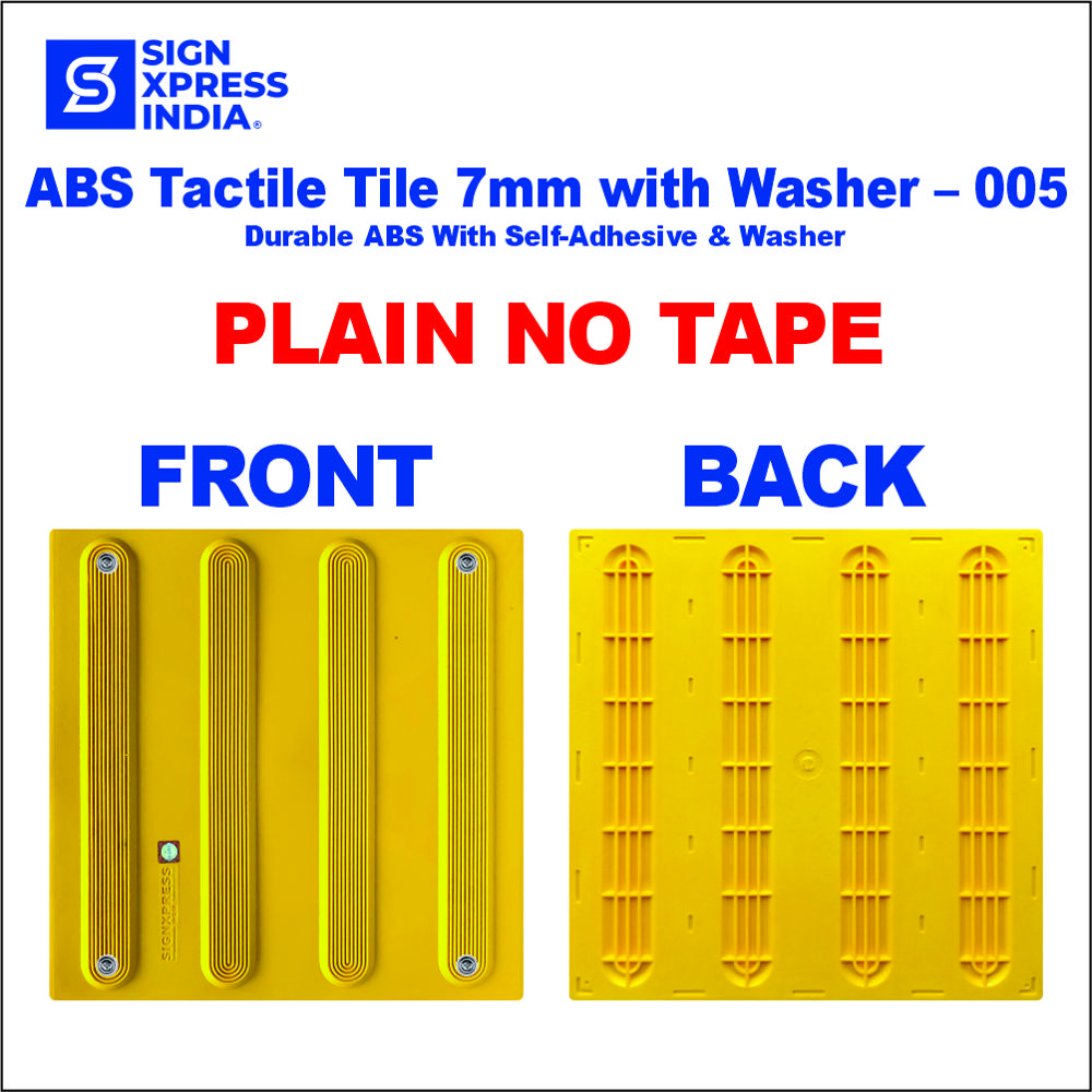 Yellow Abs Tactile Tile 7mm With Washer 005 - Design: Modern