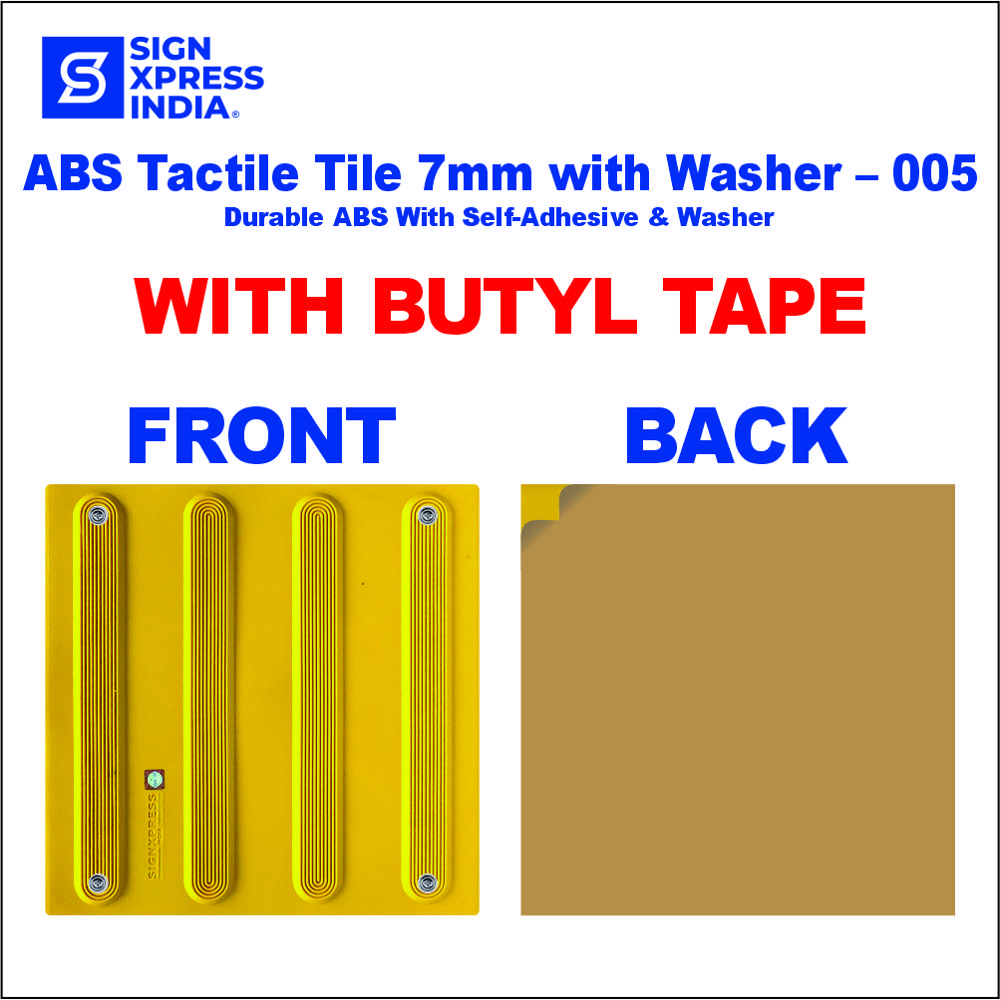 Yellow Abs Tactile Tile 7Mm With Washer And Butyl Tape 005 - Design: Modern