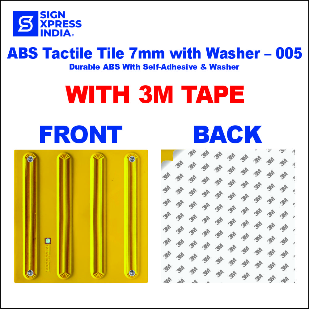 Abs Tactile Tile 7mm With Washer And 3m Tape 005 - Color: Yellows / Golds