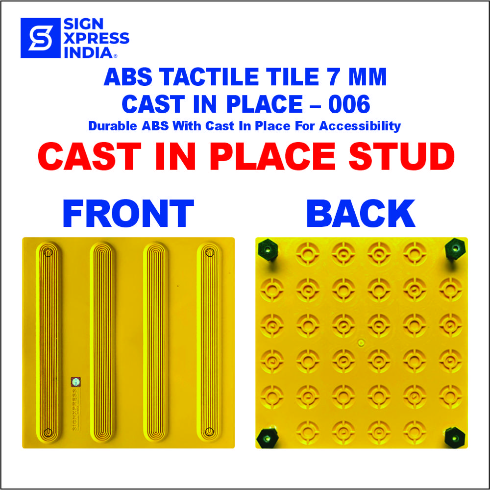 Yellow Abs Tactile Tile 7Mm Cast In Place 006 - Design: Modern