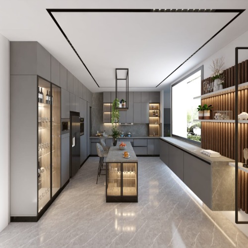 L Shape Modular Kitchen