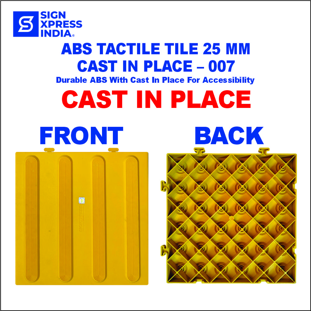 Yellow Abs Tactile Tile 25Mm Cast In Place 007 - Design: Modern