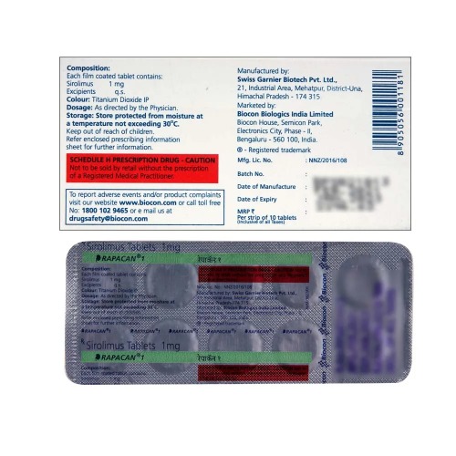 Rapacan 1 Mg Tablet - Recommended For: Doctor