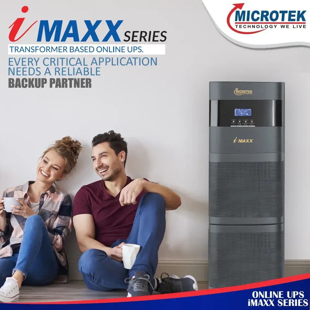 MICROTEK i MAXX SERIES 10.0 KVA ONLINE UPS 16/18 battery system with isolation transformer