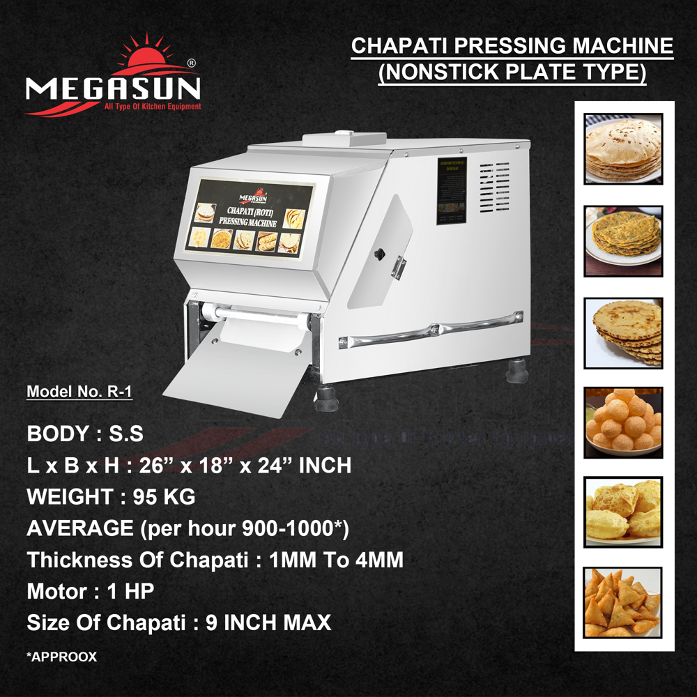 Semi Automatic Chapati Pressing Machine - Capacity: 1000 Pcs/hr