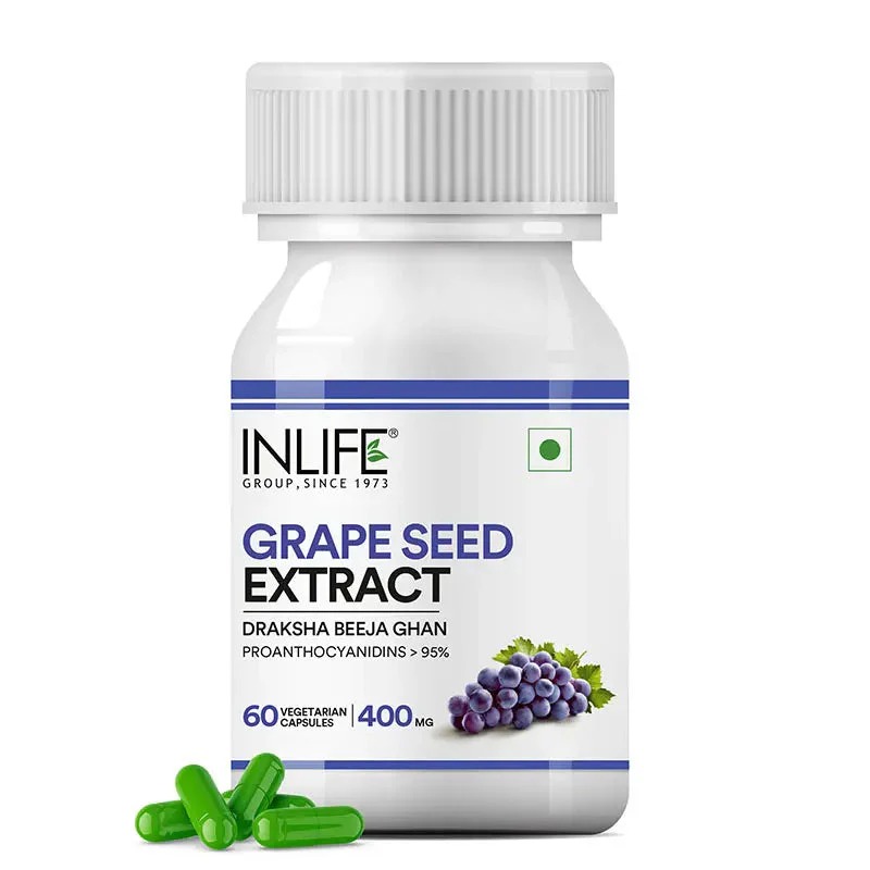 Inlife Grape Seed Extract 60 Veg Capsules