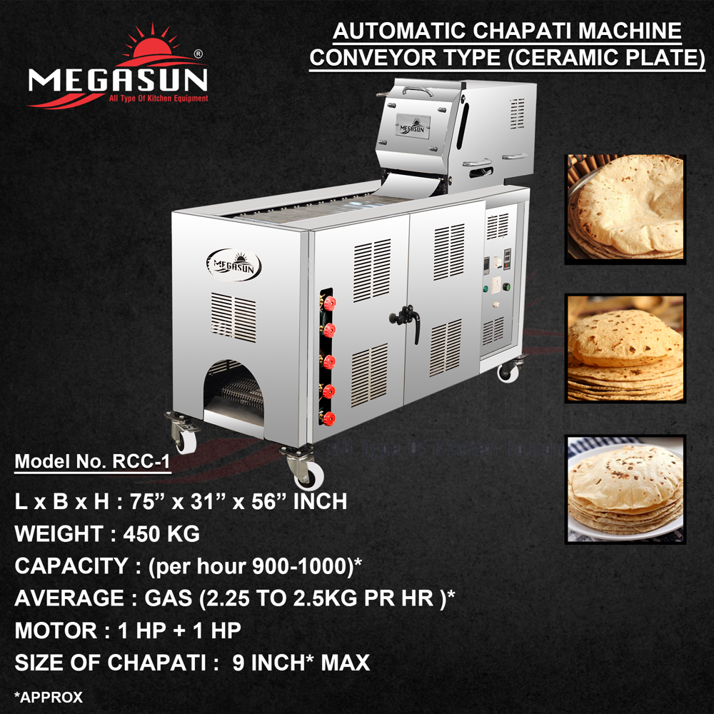 1000 Chapati Making Machine Conveyor