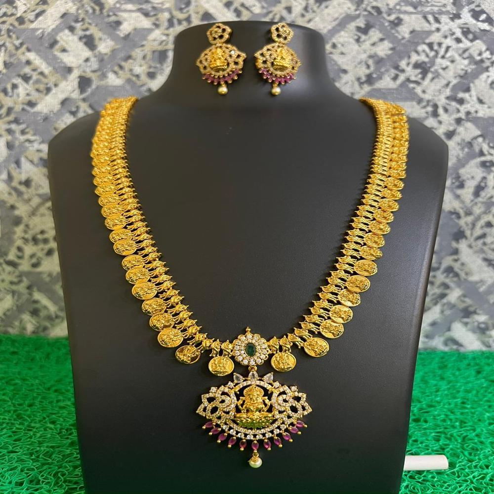 Lakshmi Vaibhavam Antique Coin Necklace Set