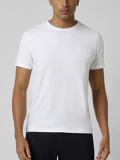 M11408 BASIC HOUSE Mens Crew Neck T-Shirts White 180 GSM