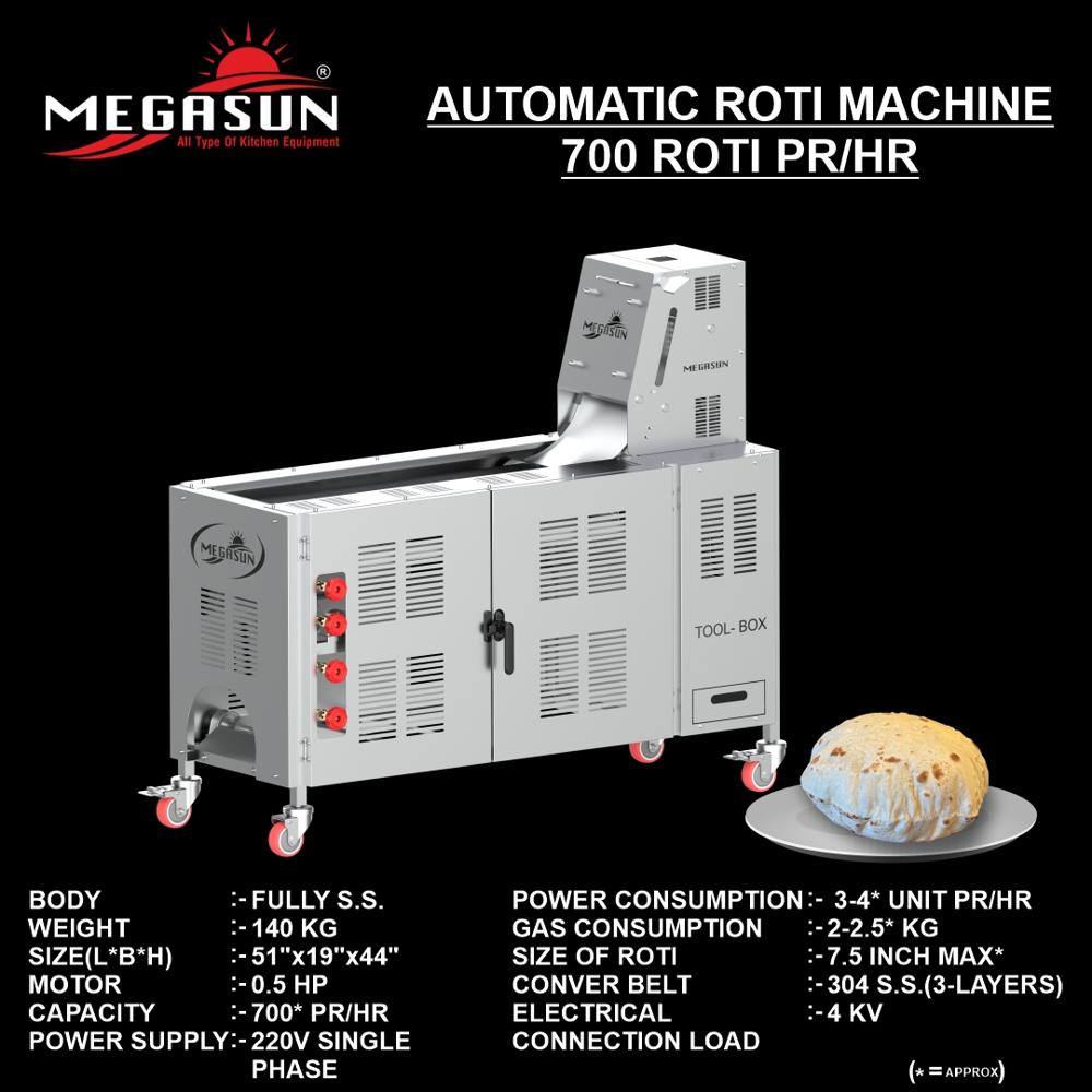 700 Chapati Making Machine - Dimension (L*w*h): 51x19x44 Inch (In)