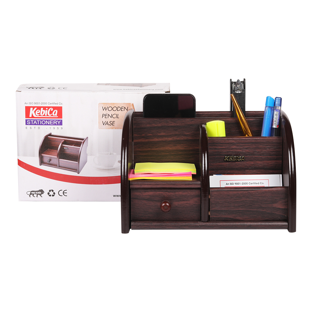 1100-A Wooden Pen Stand - Material: Wood