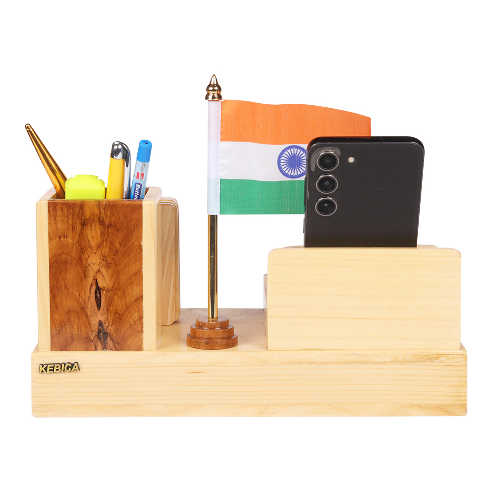 Flag-1400 Wooden Pen Stand