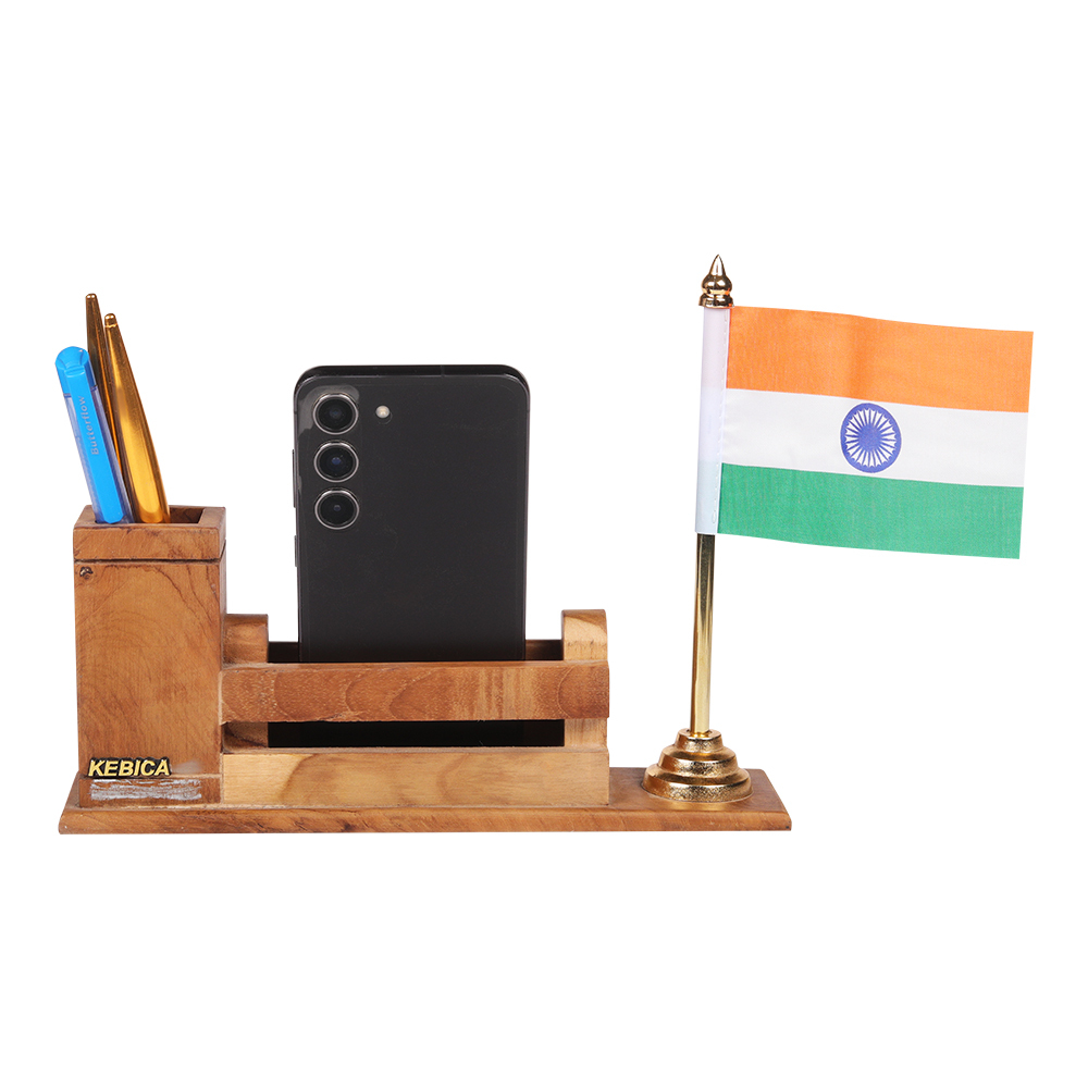 Flag-360 Wooden Pen Stand