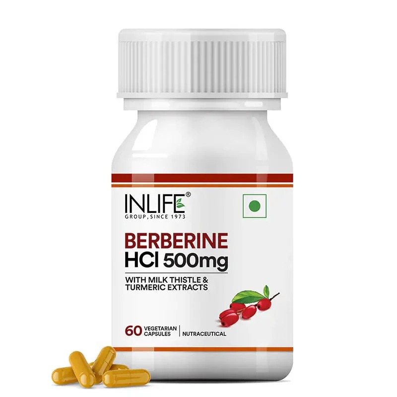 Inlife Berberine Supplement with HCl 500mg 60 Veg Capsules
