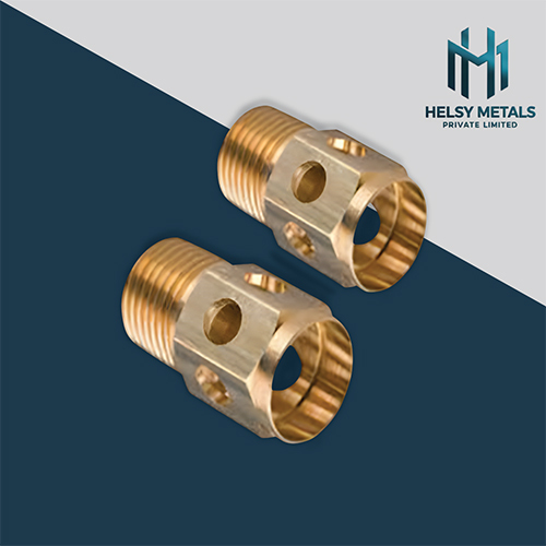 H-B975 Custom Precision Brass Threaded Connector - Brass Machined Pipe Fitting