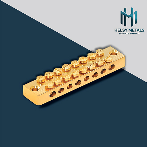 H-B986 Brass Neutral Link - Brass Terminal Block Connector for Electrical Panels