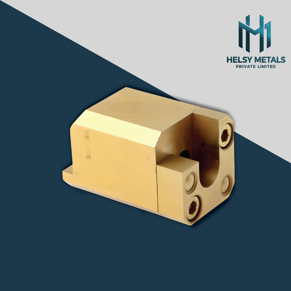 H-V810 Precision CNC Machined Brass Mounting Block  Clamp Component