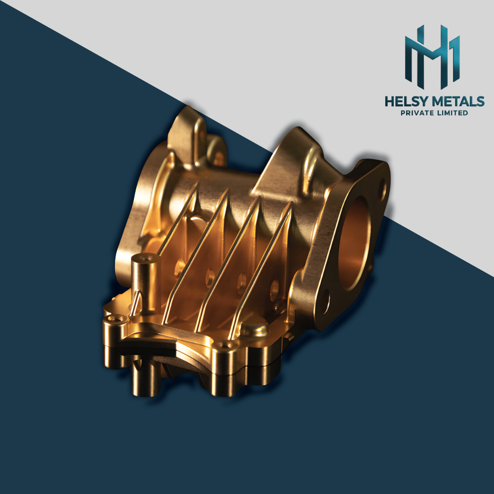 H-V838 Custom Precision CNC Machined Brass Housing  Industrial Mechanical Component