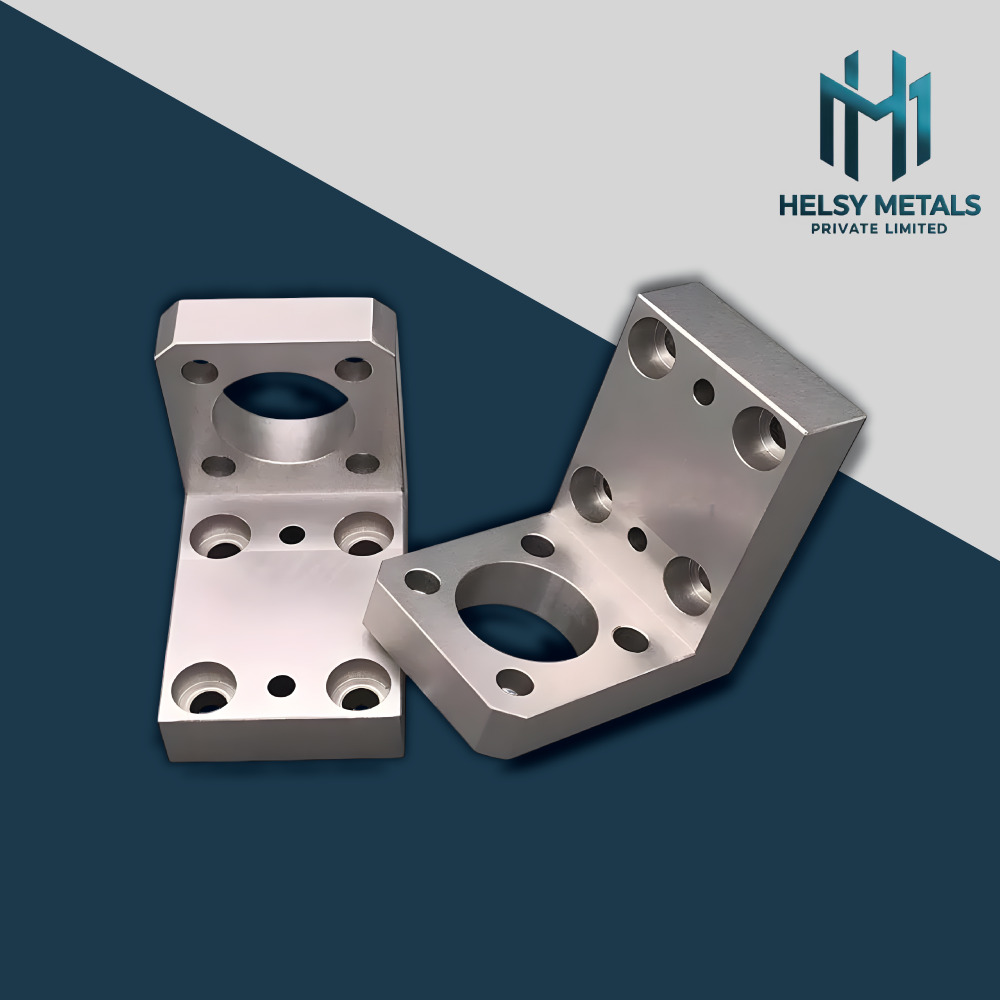 H-V839 Custom Precision CNC Machined Aluminum L-Bracket  Mounting Support Component