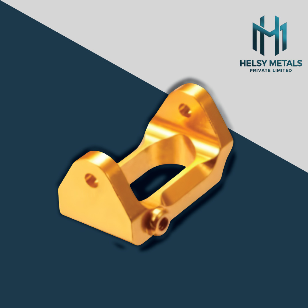 H-V842 Custom CNC Machined Brass Bracket  Precision Brass Mounting Component