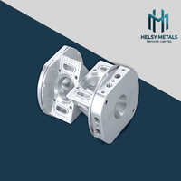 H-v851 High Precision Vmc Machined Aluminum Housing Mechanical Coupling Block - Aluminum Alloy, 85x51x25 Mm, Natural Silver | Â±0.01 Mm Tolerance, Hard Anodized, Iso 2768-m, Precision-ground Bosses